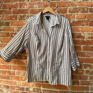 PLUS SIZE Striped Blouse